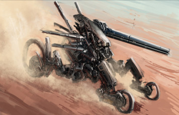 Картинка фэнтези роботы киборги механизмы оружие