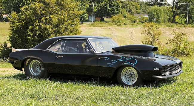 Обои картинки фото автомобили, hotrod, dragster, 1968, camaro