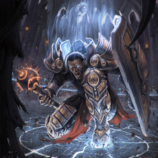 Картинка diablo+iii +reaper+of+souls фэнтези магия духи рыцарь щит фан-арт crusader призраки
