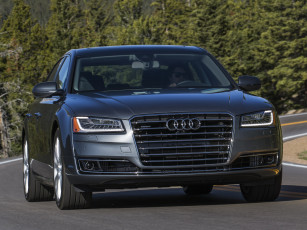 Картинка автомобили audi a8 l 4-0t quattro us-spec d4 2014г серый