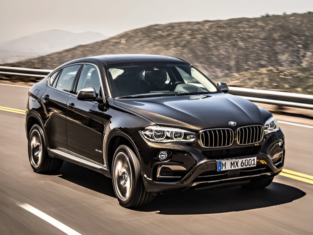 Обои картинки фото автомобили, bmw, темный, 2014г, f16, xdrive50i, x6