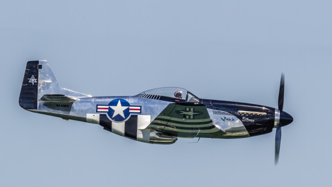Обои картинки фото p51 mustang, авиация, лёгкие и одномоторные самолёты, истребитель, полет