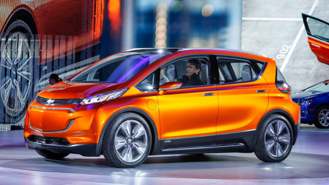 Обои картинки фото chevrolet bolt-ev concept 2015, автомобили, выставки и уличные фото, chevrolet, bolt-ev, concept, 2015, выставка, автосалон