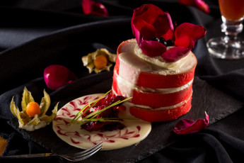 Картинка еда мороженое +десерты физалис торт десерт цветок