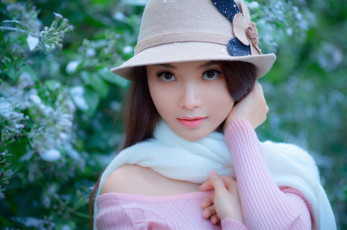 Картинка девушки -unsort+ азиатки шляпа взгляд девушка милашка азиатка
