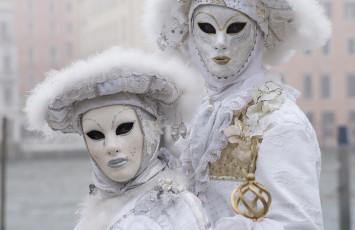 обоя разное, маски,  карнавальные костюмы, пара, белый, карнавал, костюмы