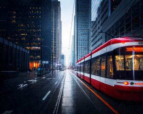 Картинка города торонто+ канада небоскребы торонто улица трамвай