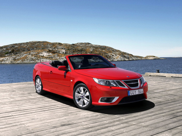 Обои картинки фото convertible, автомобили, saab