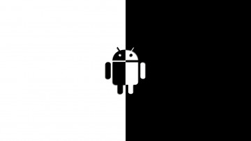 Картинка компьютеры android черное белое