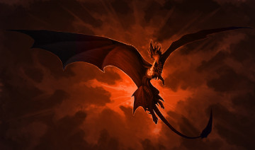 Картинка фэнтези драконы сияние дракон