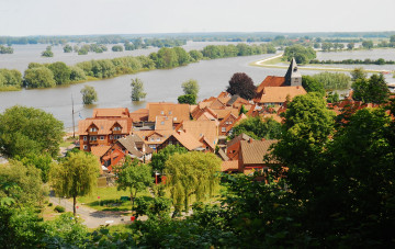 Картинка hitzacker германия города панорамы дома река
