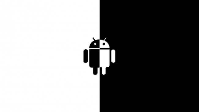 Обои картинки фото компьютеры, android, черное, белое