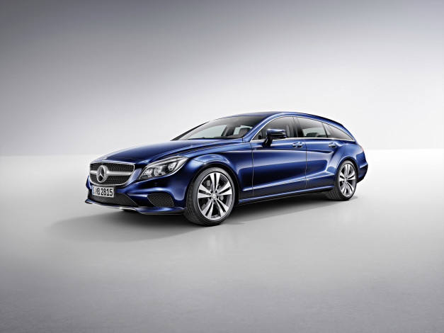 Обои картинки фото 2014 mercedes-benz cls 400 bluetec shooting brake, автомобили, mercedes-benz, тюнинг, металлик, синий