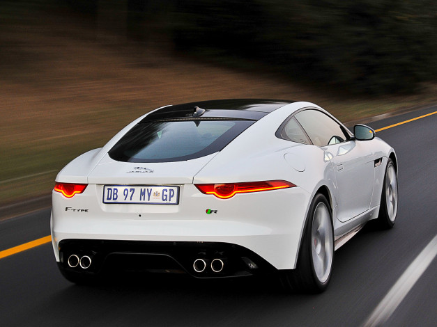 Обои картинки фото автомобили, jaguar, 2014г, r, coupе, za-spec, f-type