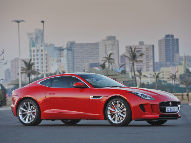 Обои картинки фото автомобили, jaguar, красный, za-spec, 2014г, s, coupе, f-type