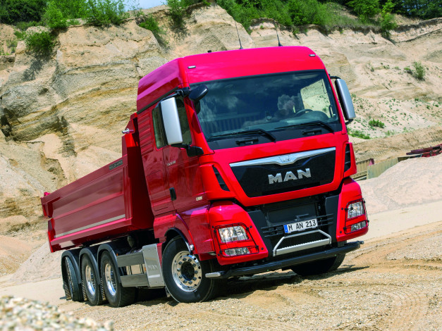 Обои картинки фото автомобили, man, 2014г, tgx, 35-560, 8x4, meiller-kipper