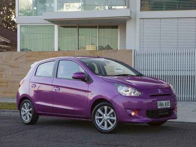 Обои картинки фото автомобили, mitsubishi, 2013г, mirage, au-spec