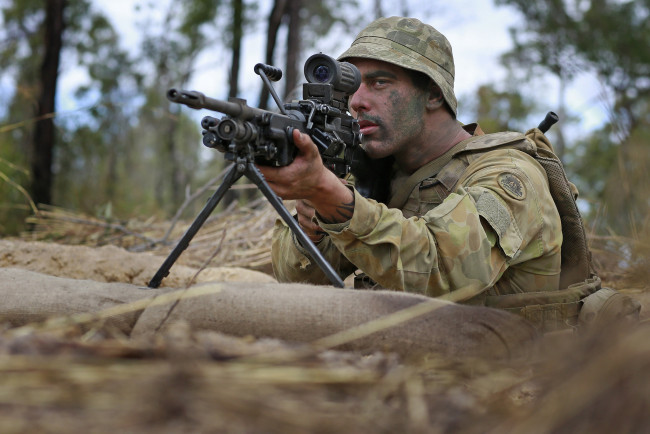 Обои картинки фото оружие, армия, спецназ, australian, army, shoalwater, bay, training, area, queensland