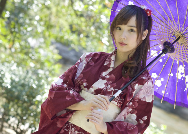 Обои картинки фото девушки, yu chen zheng, кимоно, японочка