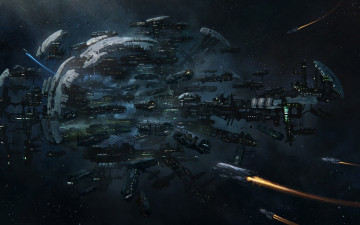 Картинка видео+игры star+citizen звезды вселенная полет космические корабли