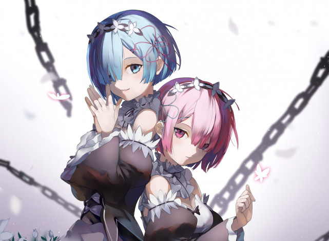 Обои картинки фото аниме, re,  zero kara hajimeru isekai seikatsu, девушки