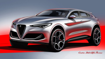 обоя alfa romeo stelvio 2018, автомобили, рисованные, 2018, stelvio, alfa, romeo