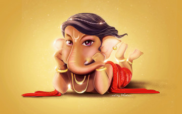 Картинка рисованное религия cute lord ganesha