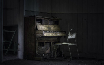 обоя музыка, -музыкальные инструменты, пианино, стул, помещение