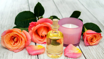 Картинка разное косметические+средства +духи масло розовое розы