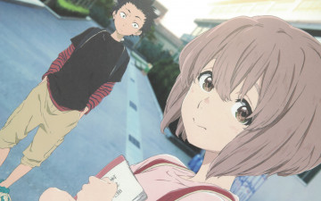 обоя аниме, koe no katachi, форма, голоса