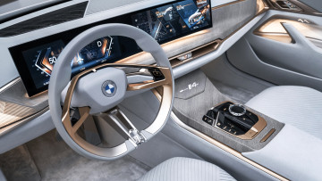 Картинка bmw+concept+i4+2020 автомобили спидометры торпедо салон руль