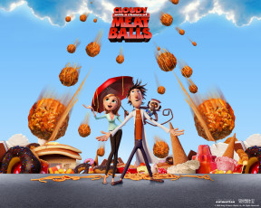 обоя облачно, возможны, осадки, виде, фрикаделек, мультфильмы, cloudy, with, chance, of, meatballs