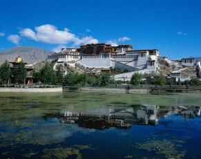 Картинка города буддистские другие храмы резиденция далай ламы тибет potala+palace lhasa tibet