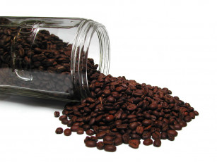 Картинка еда кофе кофейные зёрна зерна банка