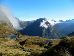 Картинка fiordland national park new zealand природа горы