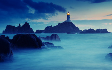 Картинка природа маяки камни скалы океан маяк