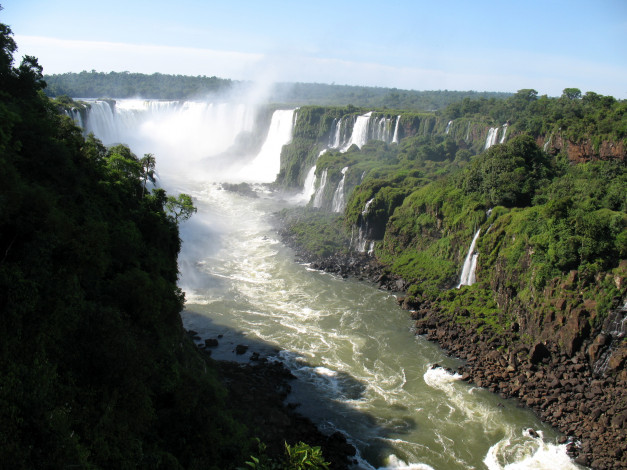 Обои картинки фото водопады, игуасу, бразилия, природа