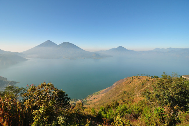 Обои картинки фото lake, atitlan, guatemala, природа, реки, озера, горы, лейзаж, озеро