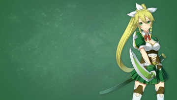 Картинка sword art online аниме kirigaya suguha leafa девушка