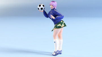 Картинка 3д+графика аниме+ anime мяч взгляд девушка