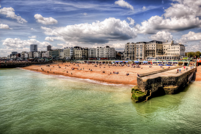 Обои картинки фото города, нью-йорк , сша, побережье, дома, нью-йорк, brighton, beach