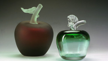 Картинка разное ремесла +поделки +рукоделие гусь-хрустальный стекло хрусталь яблоко листик декор