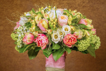 Картинка цветы букеты +композиции пионы bouquets roses peonies букет розы эустома