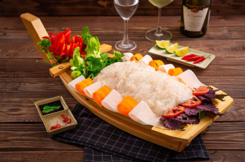 обоя еда, рыба,  морепродукты,  суши,  роллы, снедь