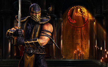 Картинка mortal kombat видео игры 2011 scorpion