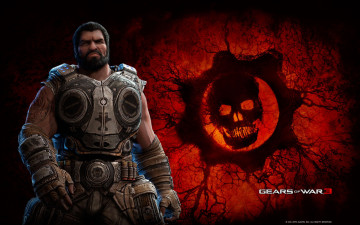 Картинка видео игры gears of war череп воин
