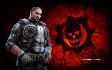 Картинка видео игры gears of war череп воин
