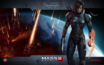 Картинка видео игры mass effect астероиды девушка