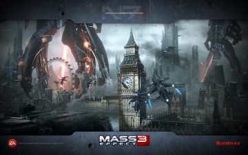 Картинка видео игры mass effect часы башня