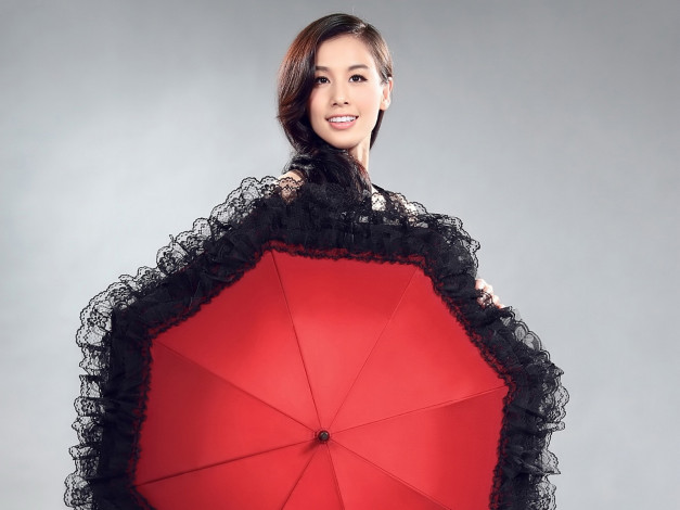 Обои картинки фото -Unsort Азиатки, девушки, unsort, азиатки, зонтик, девушка
